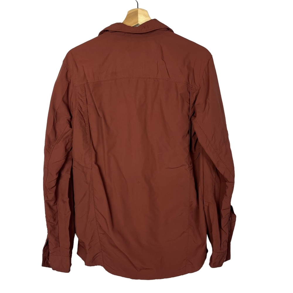 Columbia Rust Orange Omni-Shade Long Sleeve Button Down S - Picture 2 of 5
